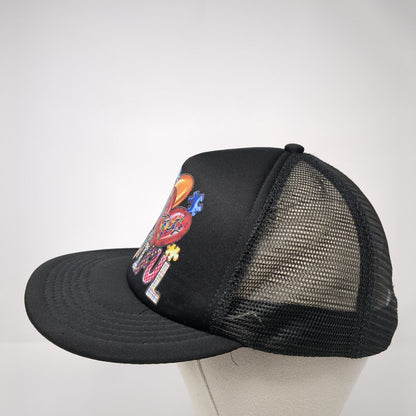 Different is Beautiful Snapback Trucker Hat Black One Size Mesh Back District