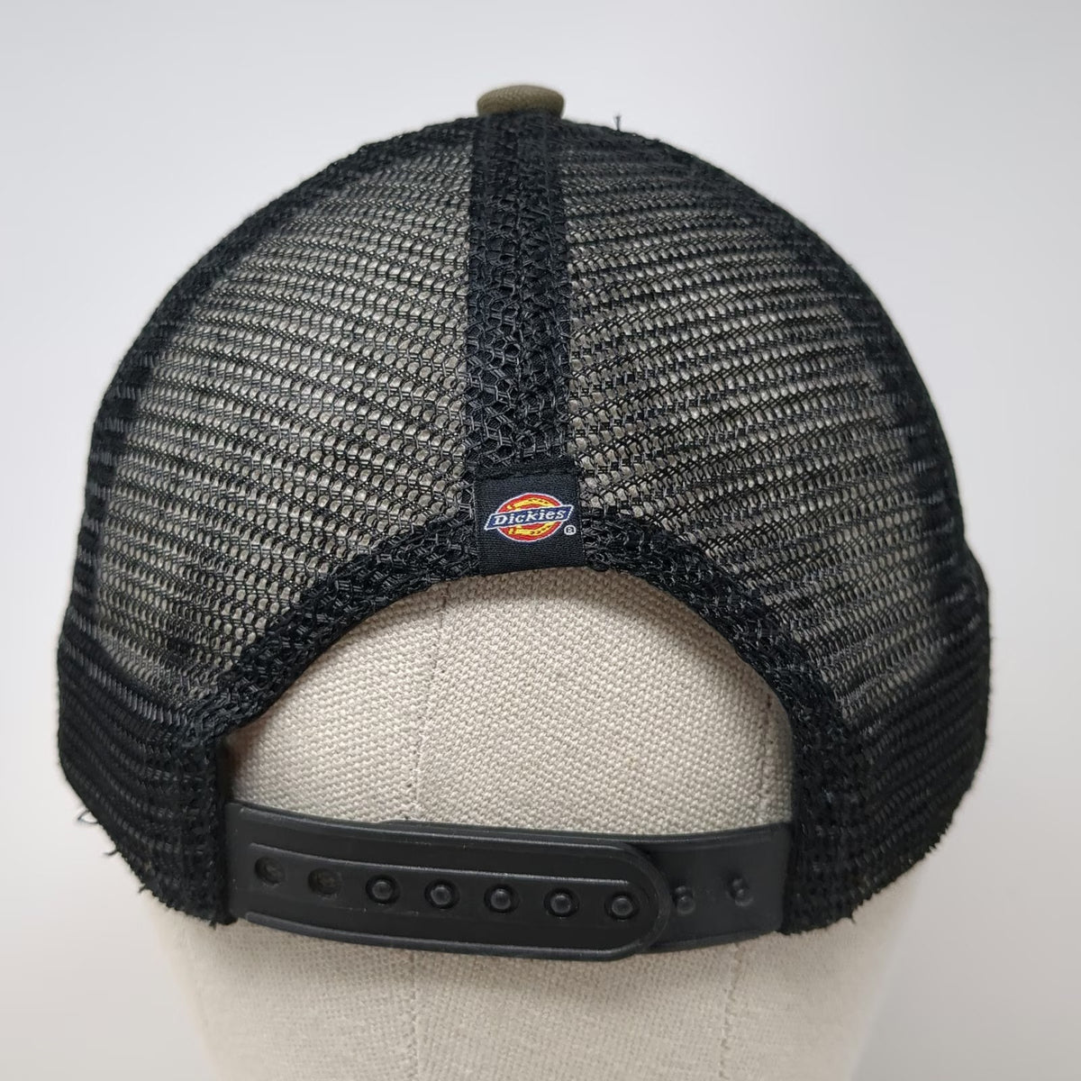 Dickies Trucker Hat Brown One Size Mesh Snapback Workwear Logo Graphic Patch