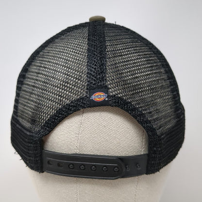 Dickies Trucker Hat Brown One Size Mesh Snapback Workwear Logo Graphic Patch