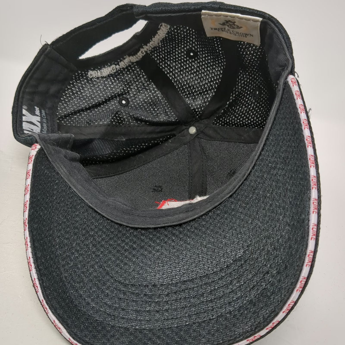 Triple Crown Baseball Cap Black One Size Koike Cutting Welding Strapback Hat