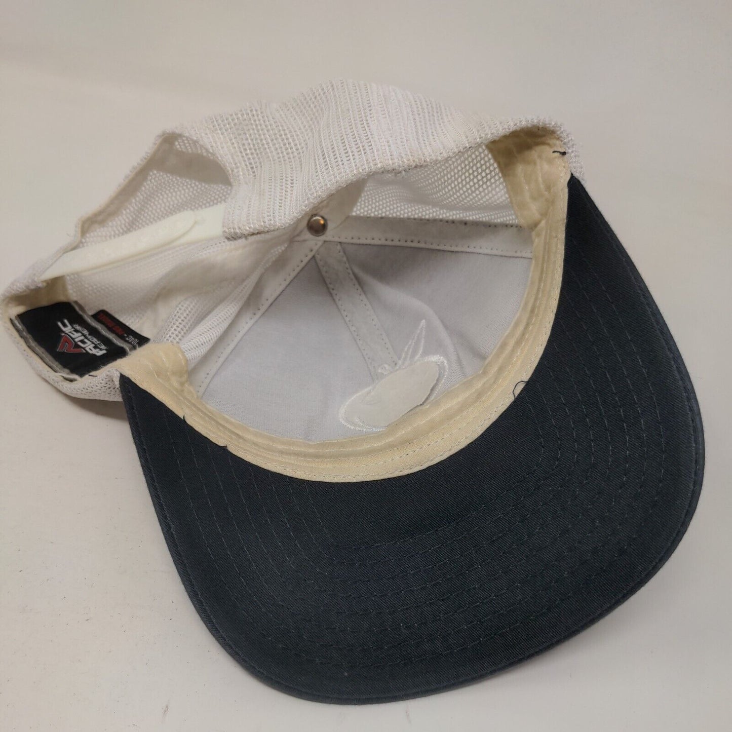 Georgia Peach Snapback Mesh Back Trucker Hat Blue One Size Colorblock