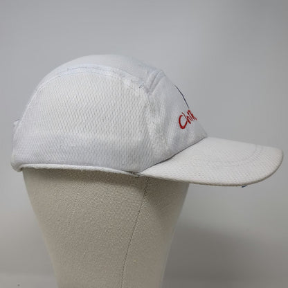 White 5 Panel One Size ChiRunning Strapback Mesh Performance Running Sport Hat