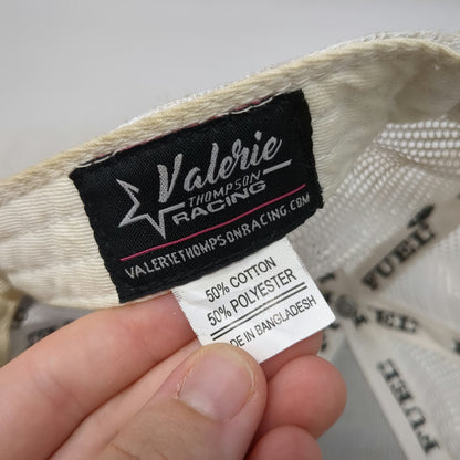 Valerie Thompson Racing Trucker Hat White One Size Signed Snapback Checkerboard