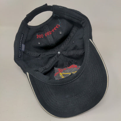 Hill & Son Excavating Strapback Hat Black One Size Port & Company