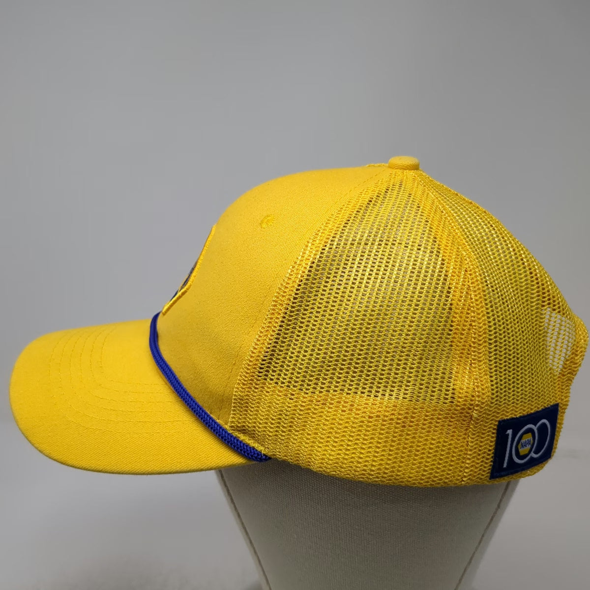 NAPA Parts Baseball Cap Yellow One Size 100th Anniversary Mesh Back Rope Hat