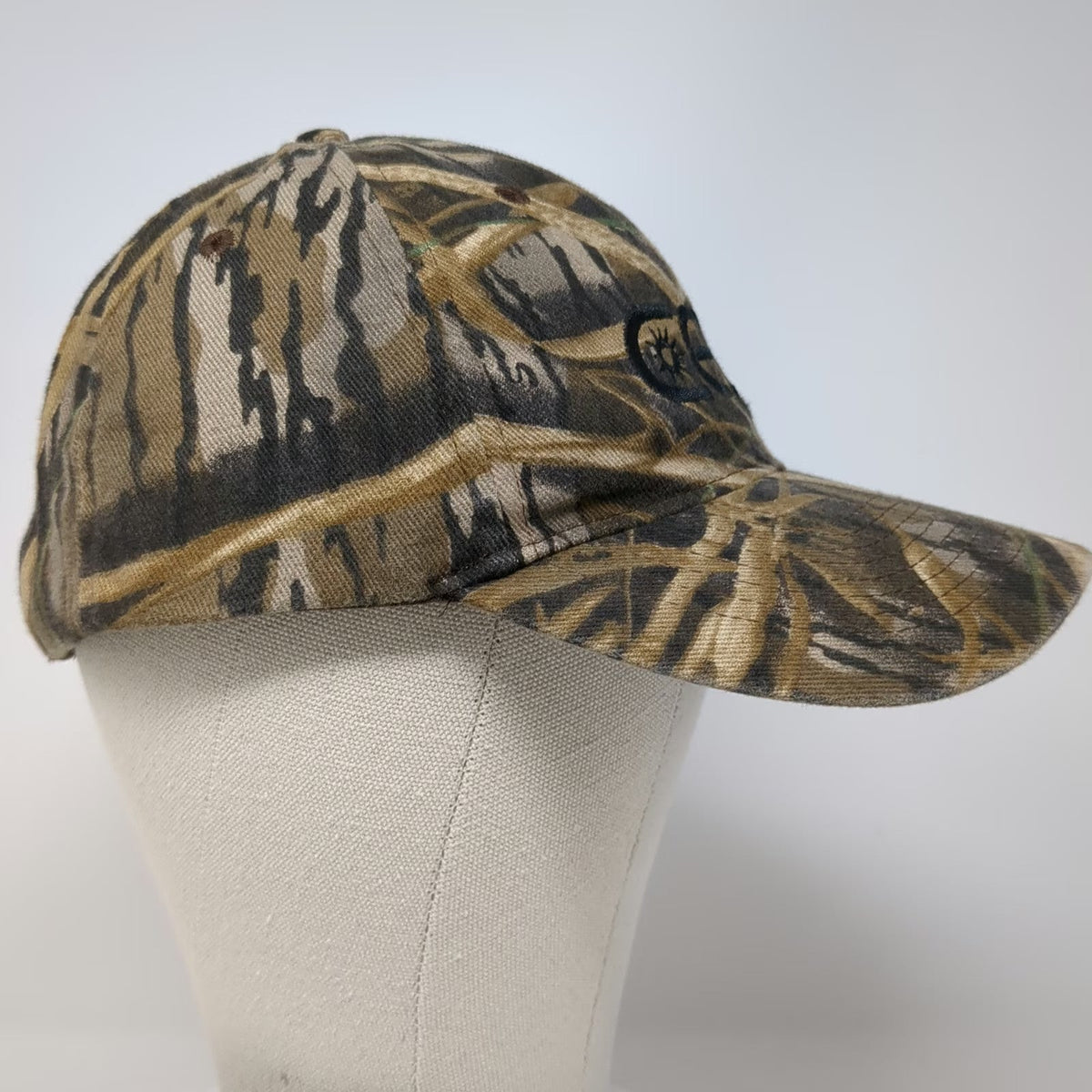KC Caps Baseball Cap Brown Camo One Size Reed Strapback CED Embroidered Logo Hat