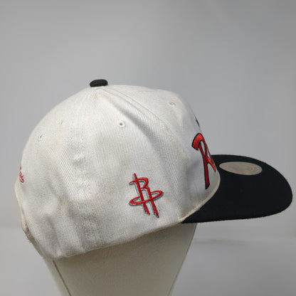 Mitchell & Ness Houston Rockets Snapback White OS Hat Green Under Visor NBA