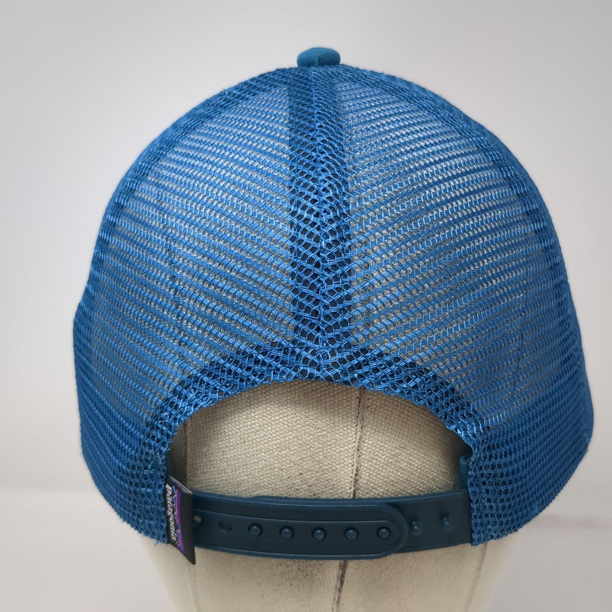 Patagonia Trucker Hat Blue One Size Mesh Back Snapback Fitz Roy Mountain