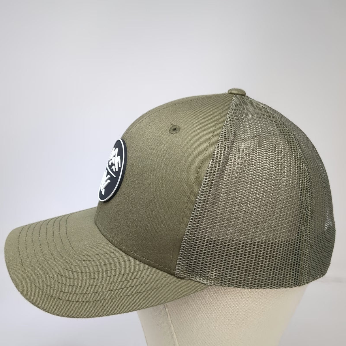 Vortex Trucker Hat Green OSFM Mesh Back Mountain Patch Snapback Logo Outdoors