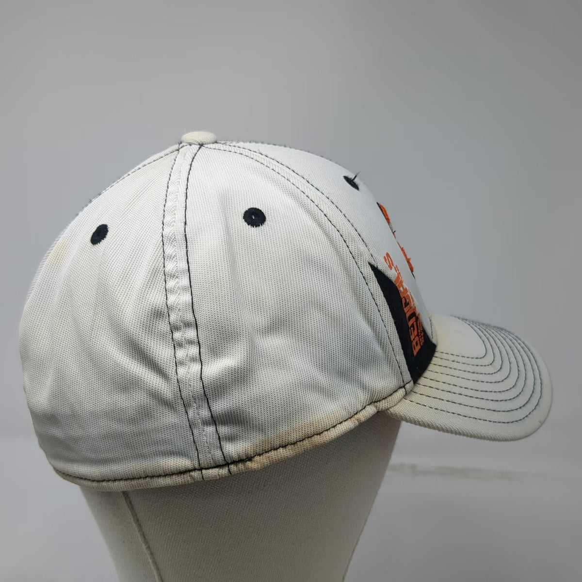 Cincinnati Bengals NFL Reebok Baseball Cap White XL Stretch Fit Tiger Logo Hat