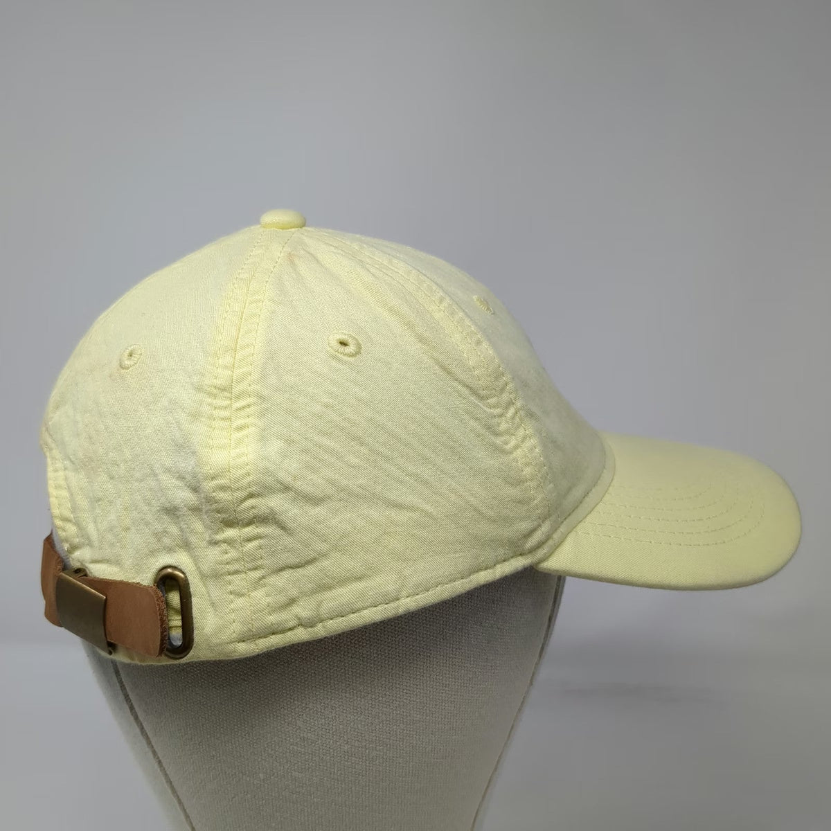 Goodfellow & Co Baseball Cap Yellow One Size Leather Strapback Cotton Hat Blank