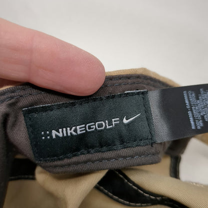 Nike Golf Baseball Cap Beige OSFM Kawneer Embroidered Slideback Strapback Hat