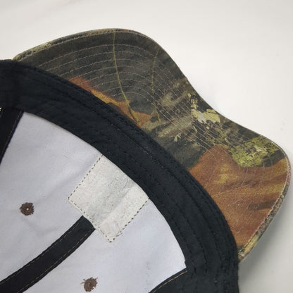 R+L Carriers Baseball Cap Green Camo One Size Mesh Back Leather Patch Hat
