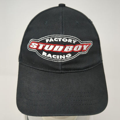 Factory Studboy Racing Strapback Hat Black OS Adjustable Embroidered Cap America