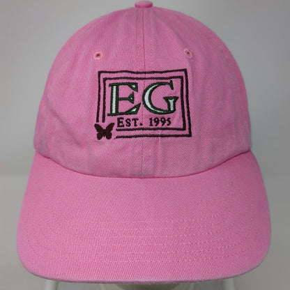 Richardson Baseball Cap Pink One Size EG EST 1995 Butterfly Hat Slideback Cotton
