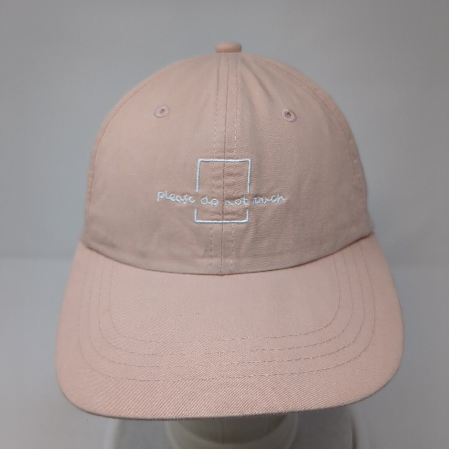 Please Do Not Touch Slideback Hat Pink 57cm Adjustable Embroidered Ximi