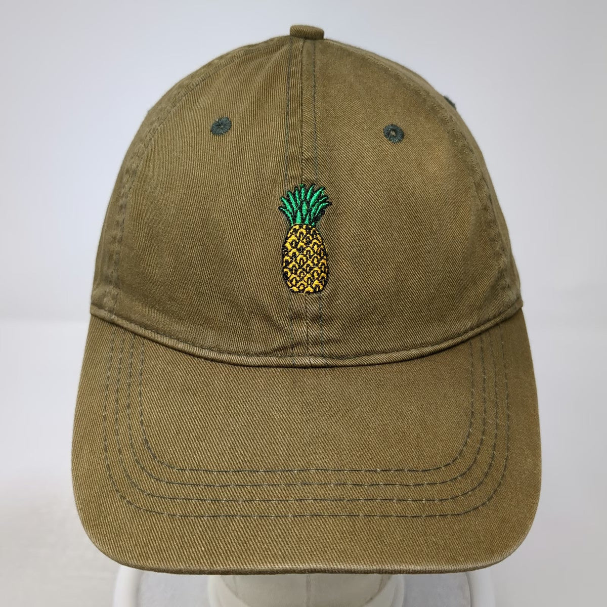 City Hunter USA Baseball Cap Green One Size Embroidered Pineapple Slideback Hat