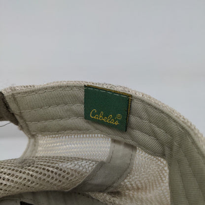 Cabela's 1961 Strapback Trucker Hat Brown OSFM Adjustable Mesh Back Vented Holes