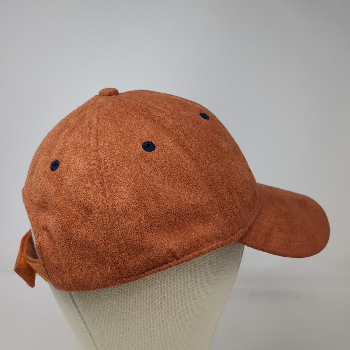 Devon & Jones Baseball Cap Orange One Size Faux Suede Coral Canyon Strapback Hat