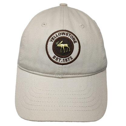 Triangle Sport Baseball Cap Beige One Size Moose Yellowstone National Park Hat