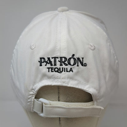 Patron Tequila Baseball Cap White One Size Bee Logo Embroidered Strapback Hat
