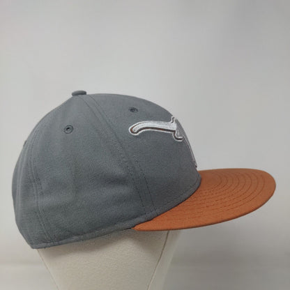 New Era Men's Fitted Hat Gray 7 1/4 Embroidered Texas Longhorns Logo 59Fifty