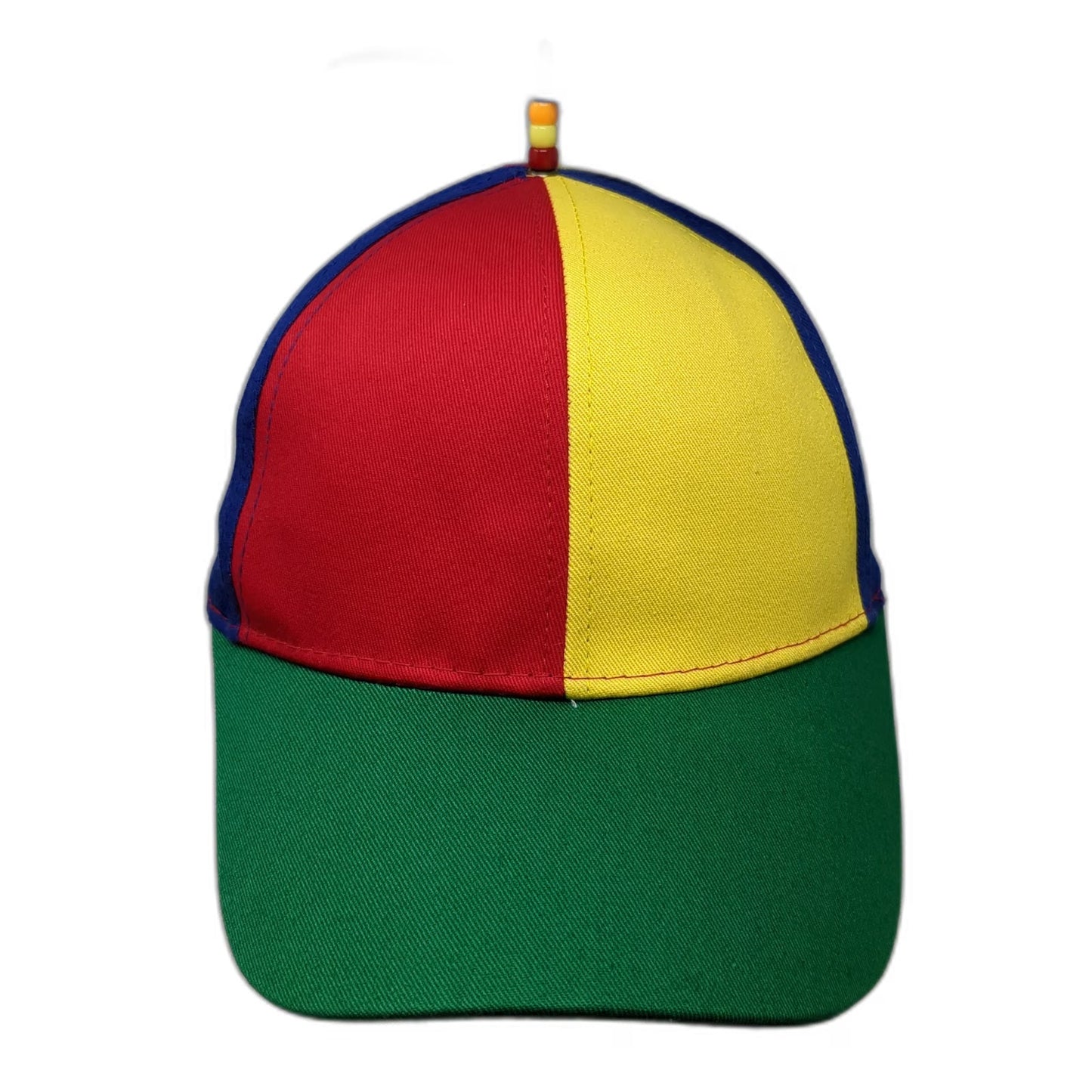 Green Red Yellow Blue Baseball Cap One Size Propeller Top Colorblock Cotton Hat