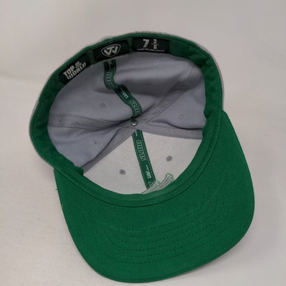 North Texas Mean Green Fitted Hat Gray Green Size 7 3/8 Eagle Logo NCAA