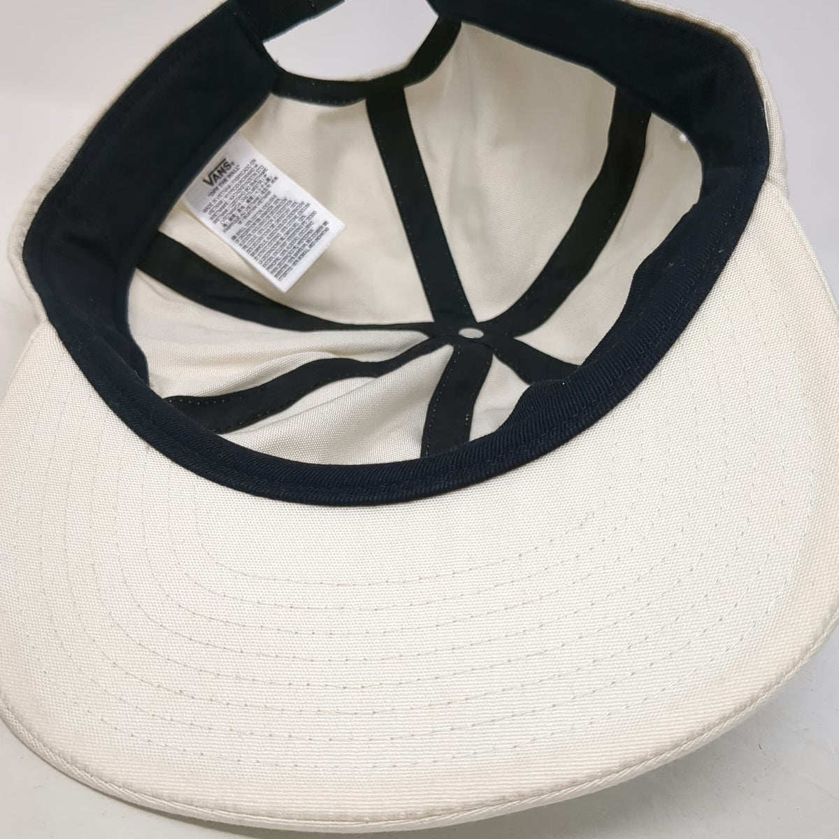 Vans Baseball Cap White One Size Barbed Wire Strapback Cotton Twill Logo Hat