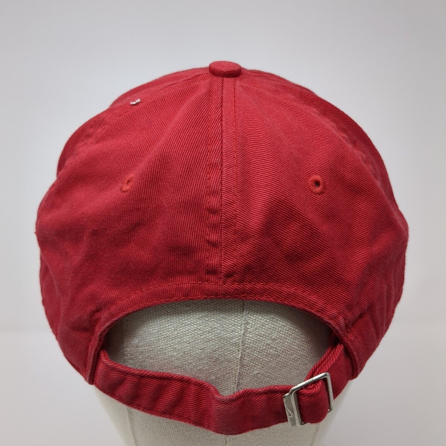 North Eastern Slideback Hat Red One Size Adjustable Nike Swoosh 6 Panel