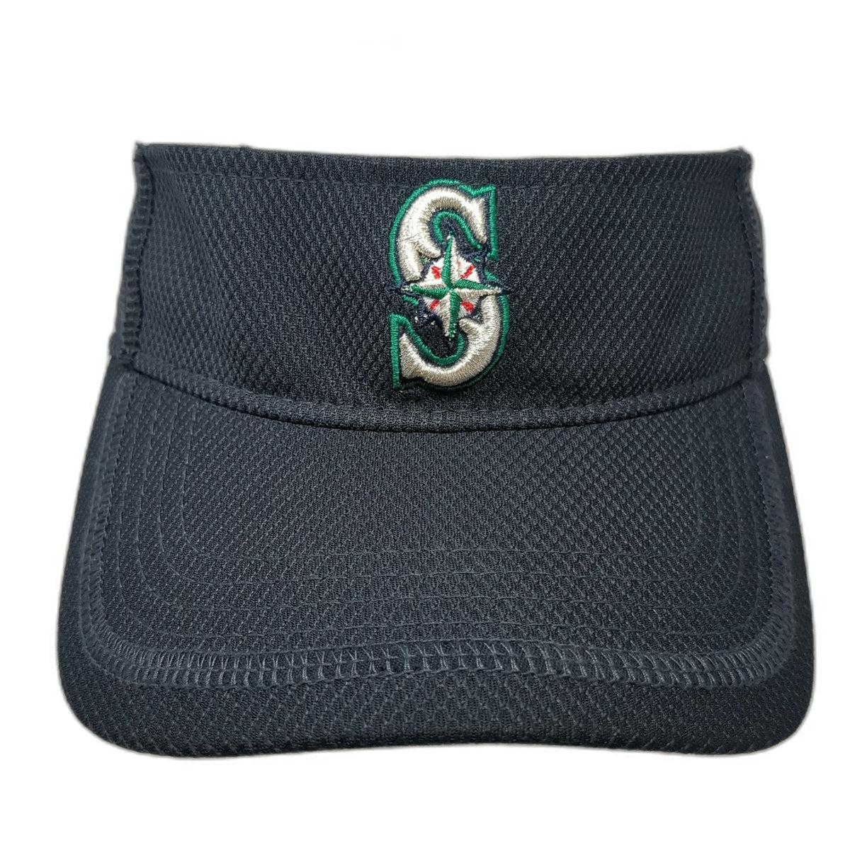 Seattle Mariners MLB New Era Visor Blue M Mesh Fitted Performance On-Field Hat