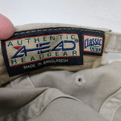 Ahead Baseball Cap Beige Blue One Size Rocky Mountain National Park Hat Strap