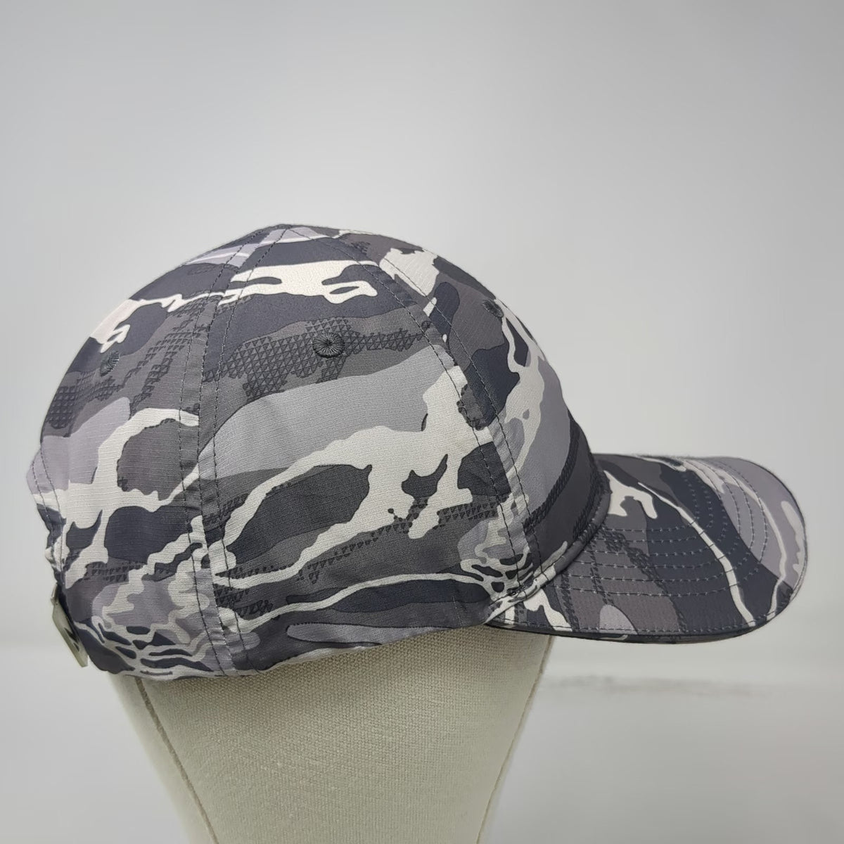 Mission Gray Camo One Size Baseball Cap Hat Strapback Tiger Stripe Cooling
