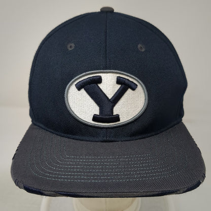 BYU Cougars NCAA Zephyr Blue Snapback One Size Utah Arch Underbrim Flat Bill Hat