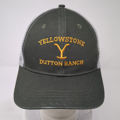 Yellowstone Dutton Ranch Snapback Trucker Hat Green OS Adjustable Mesh Back