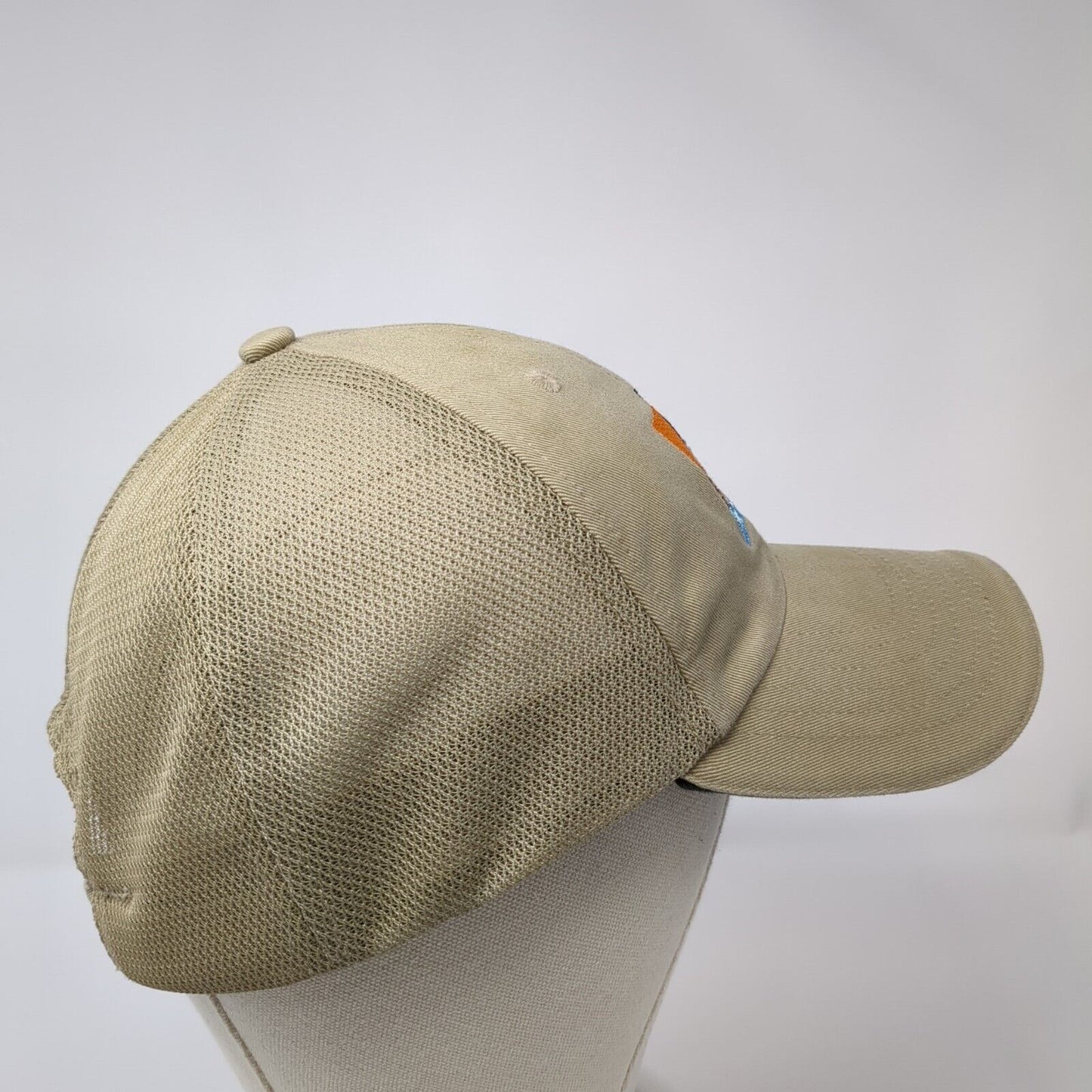 Marlin Fish Slideback Trucker Hat Tan One Size Mesh Back Cabo San Lucas