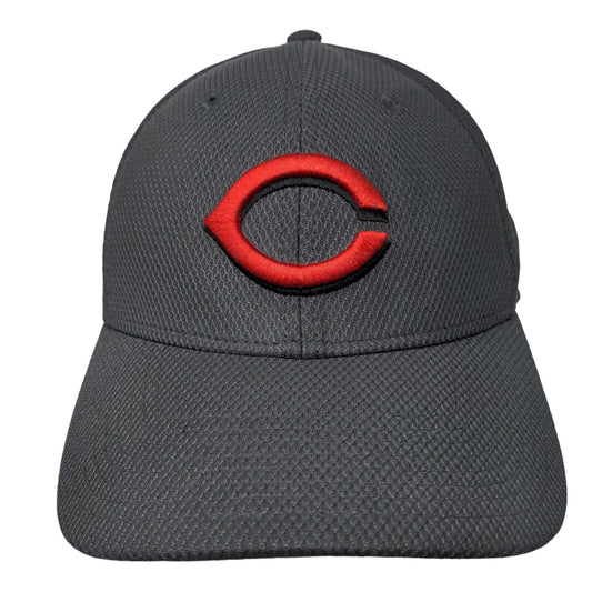 New Era Men's 39Thirty Fitted Hat Gray Size S-M Embroidered Logo Cincinnati Reds