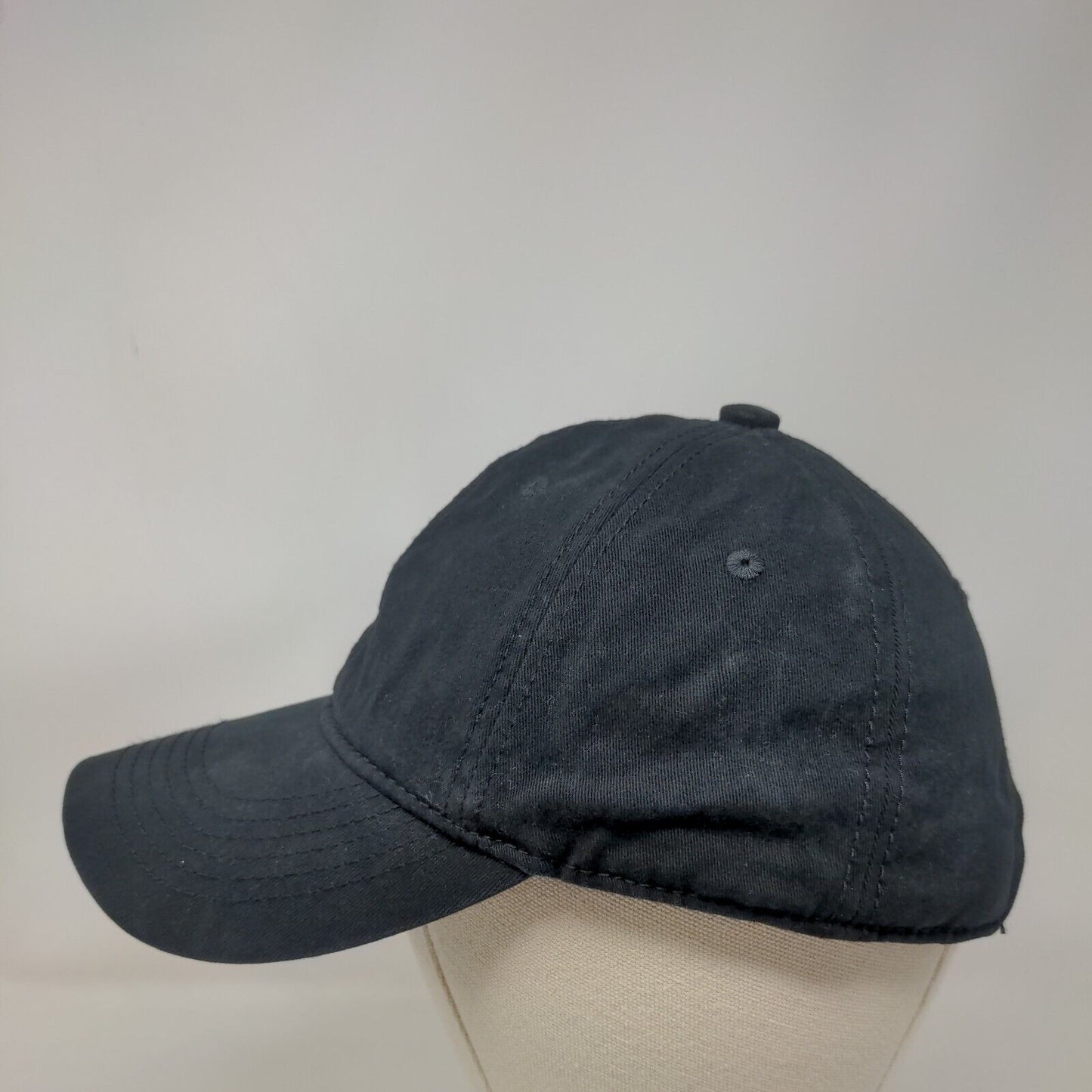 Unbranded Slideback Hat Black One Size Adjustable Vented Holes Blank