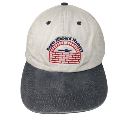 Roger Hibberd Masonry Baseball Cap Beige One Size Adjustable Embroidered Nissin
