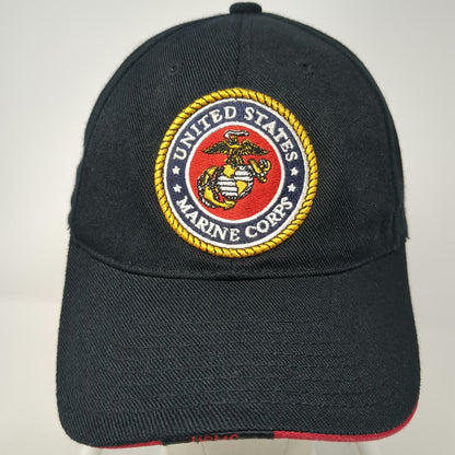 G.C.C. United States Marine Corps USMC Baseball Cap Black One Size Strapback Hat
