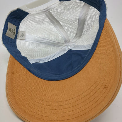 Timberland Trucker Hat Orange OSFM Mesh Back Snapback Tree Logo Stitching Cap
