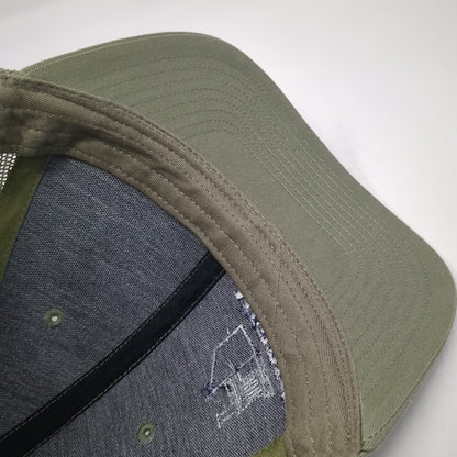 Richardson Trucker Hat Green OSFM Snapback Mesh Merrick Construction Logo 112