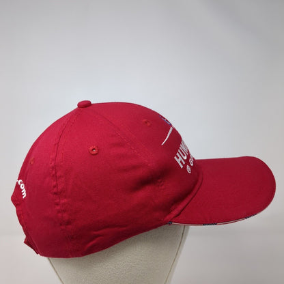 Humphreys Governor Strapback Hat Red One Size Adjustable Port Authority