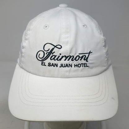 Port Authority Baseball Cap White One Size Fairmont El San Juan Hotel Hat Black