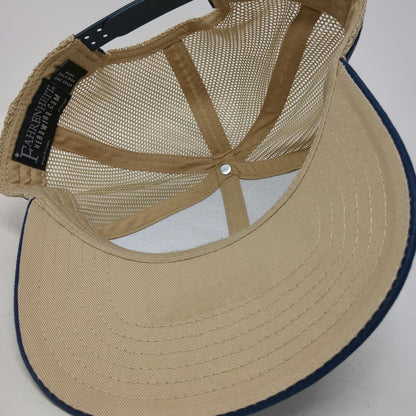 Fahrenheit Headwear Trucker Hat Blue One Size San Pedro Belize Mesh Back Patch
