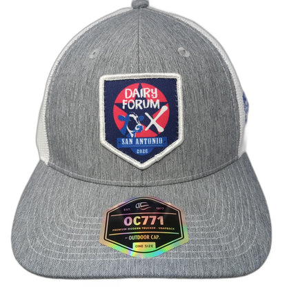 Outdoor Cap Gray One Size Trucker Hat Dairy Forum San Antonio Danone Mesh Patch
