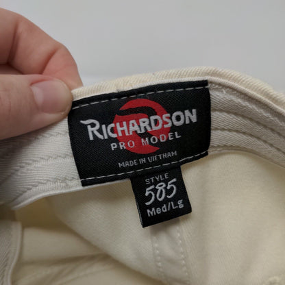 Tiger MH Football Fitted Hat Cream M/L Solid Embroidered Richardson
