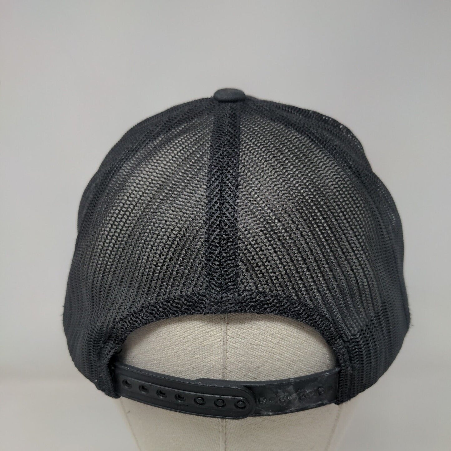 Free Man Snapback Mesh Back Trucker Hat Black One Size Embroidered
