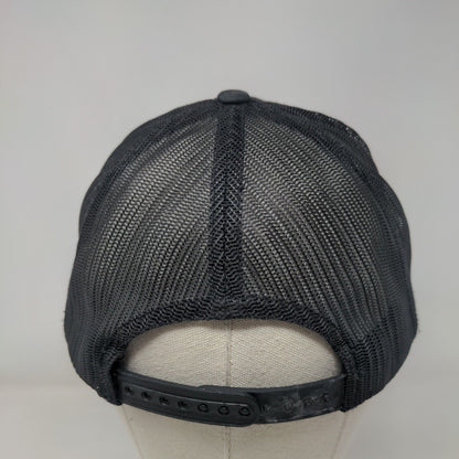 Free Man Snapback Mesh Back Trucker Hat Black One Size Embroidered