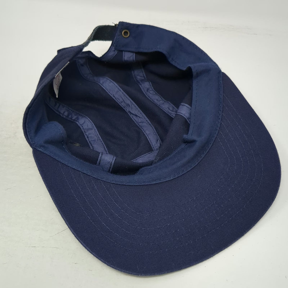 Rothco 5 Panel Hat Blue One Size Adjustable Blank Leather Slideback Mesh Eyelets